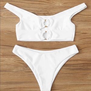 White Off-the-Shoulder Bikini
